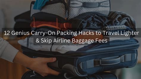 12 Genius Carry On Packing Hacks To Travel Lighter Skip Airline Bagg Take Off Luggage