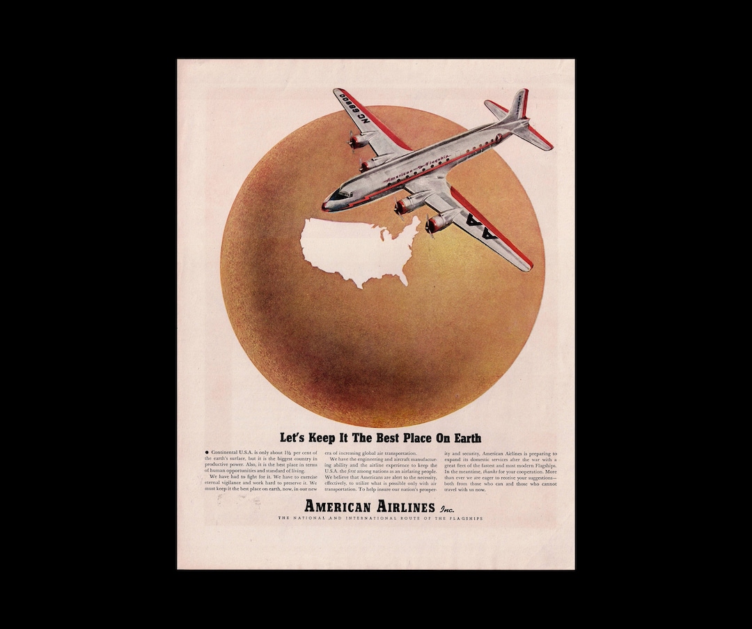 1945 American Airlines Flagship System Magazine Ad Etsy 1945 American Airlines Flagship System Magazine Ad Etsy