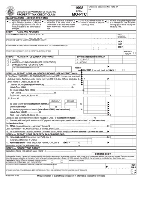 2005 Form Mo Mo Ptc Fill Online Printable Fillable Blank Pdffiller