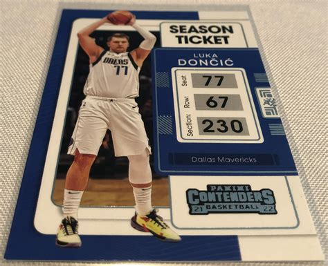 2021 22 Panini Contenders Basketball Luka Doncic Dallas Mavericks Season Ticket Ebay