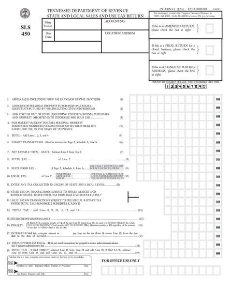 2022 2025 Form Tn Dor Sls 450 Fill Online Printable Fillable Blank Pdffiller