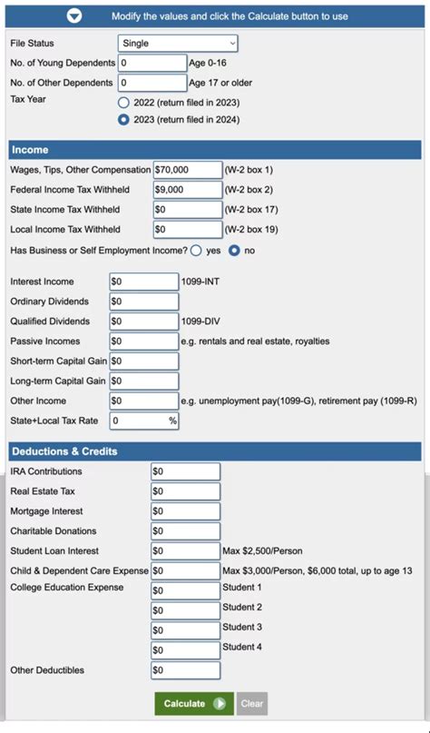 2023 Federal Kansas State Income Tax Refund Calculator 2023 Federal Kansas State Income Tax Refund Calculator