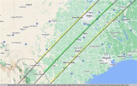 2024 Eclipse Path Texas Time Zone Gene Peggie
