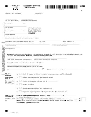 2024 Form Md Comptroller 502 Fill Online Printable Fillable Blank Pdffiller