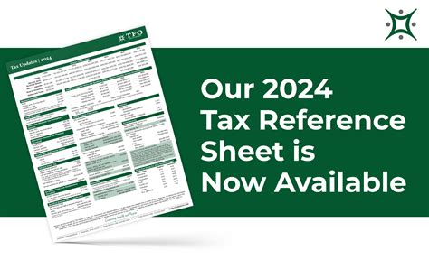 2024 Tax Reference Sheet Tfo Wealth Partners