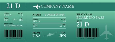 30 Editable Plane Ticket Templates Word Pdf Artofit
