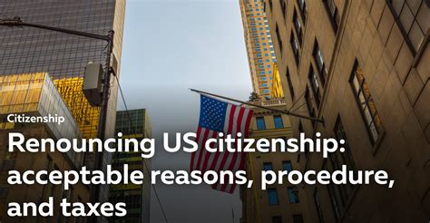40% Exit Tax For Americans Who Attempt To Renounce Their Us Citizenship?