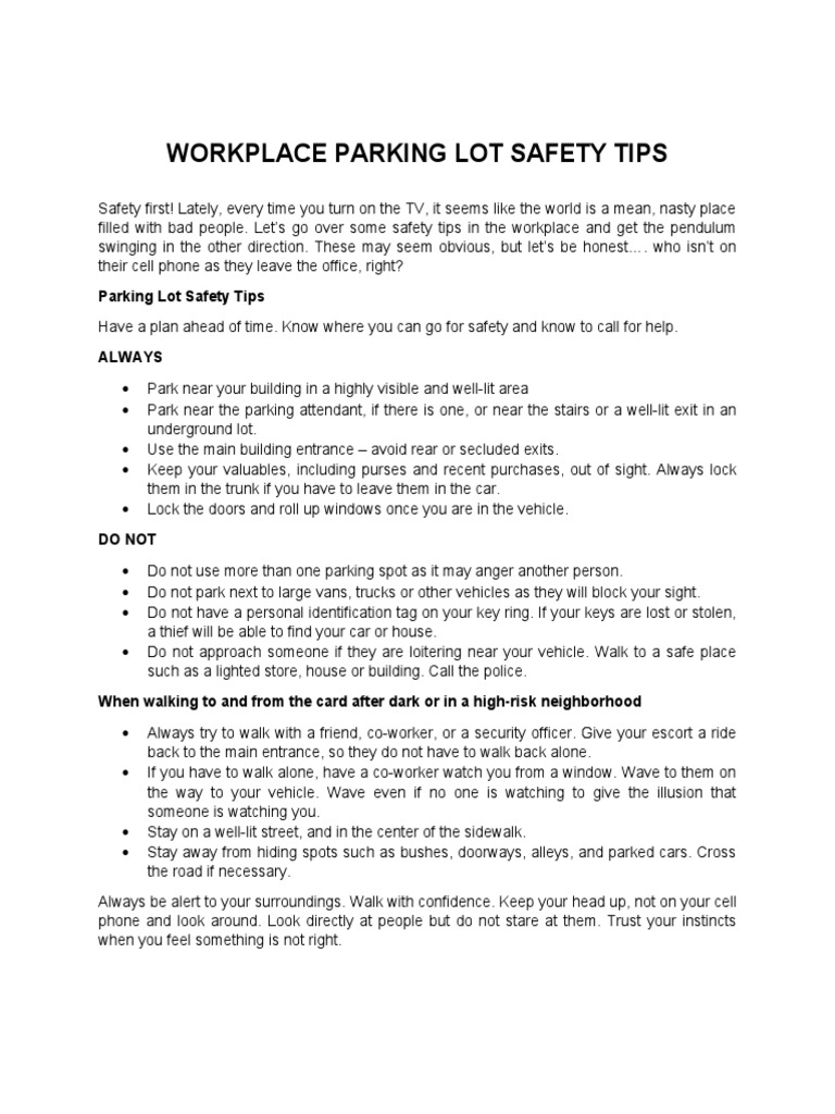 6 Parking Lot Safety Tips For New Drivers 6 Parking Lot Safety Tips For New Drivers