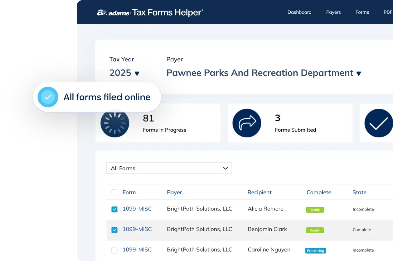 Adams Tax Forms Staples