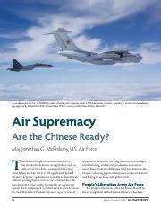 Air Supremacy Are The Chinese Ready