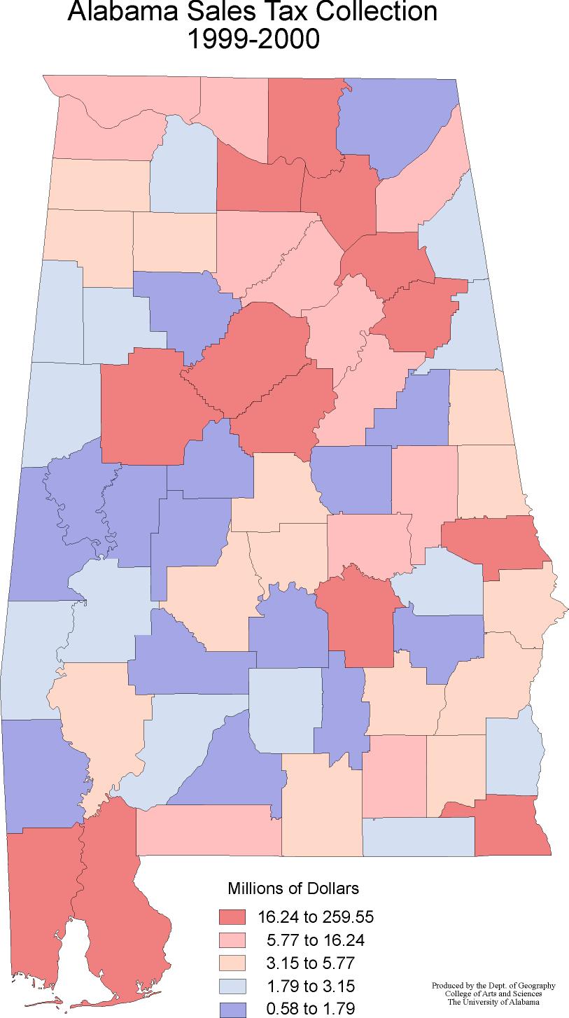 Alabama Maps Revenue