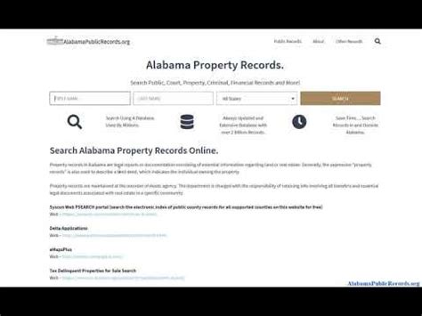 Alabama Property Tax Records