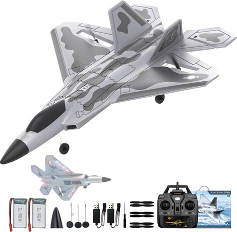 Amazon Com Rc Plane F22 Rc Airplane Fighter Ready To Fly 2 4Ghz 2 Channel Remote Control Plane Rc Airplanes Toy For Boys Girls Kids Beginners Toys Games