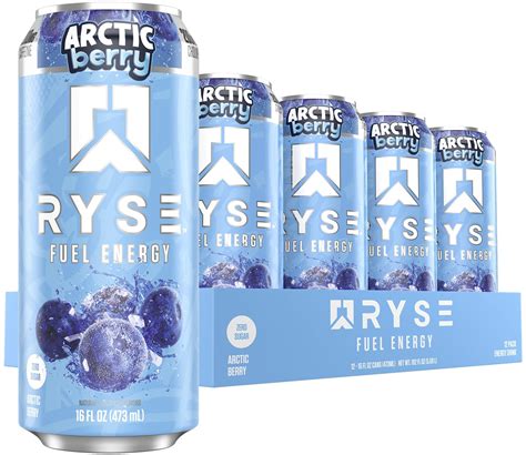 Amazon Com Ryse Fuel Energy Drink Arctic Berry Sugar Free Gluten Free Vegan 200Mg Natural Caffeine Taurine Choline For Focus Energy No Artificial Colors