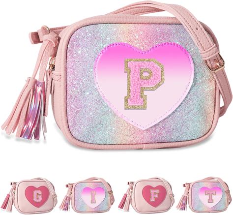 Amazon Com Uixizq Personalized Toddler Purse For Girls 2 10 Cute Little Girl Purse Kids Wallet Small Initial Shoulder Crossbody Bag Birthday Christmas Gift For Daughter Pink A Clothing Shoes Jewelry