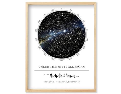 Amazon Com Wanderprint Personalized Star Map Custom Constellation Wall Art Special Occasion Gift Posters Prints
