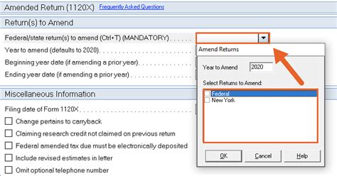 Amending Corporate Amended Return 1120X In Lacerte