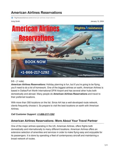 Easy Guide to Making an American Airline Reservation