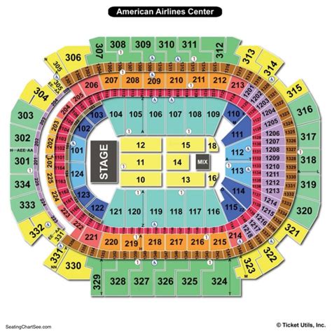 American Airlines Center Concert Seating Chart Center Seating Chart