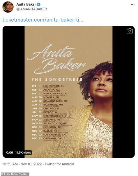 Anita Baker Concert Schedule: Upcoming Tour Dates and Venue Details