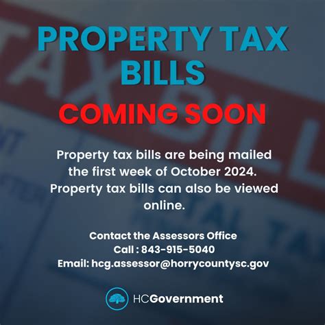 Annual Property Tax Bills Arriving Soon In Horry County Horry County Sc Gov