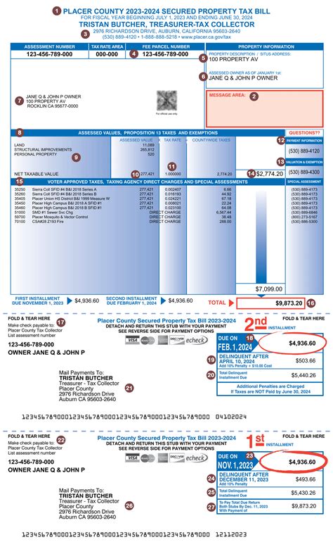 Annual Secured Property Tax Bill Placer County Ca Annual Secured Property Tax Bill Placer County Ca