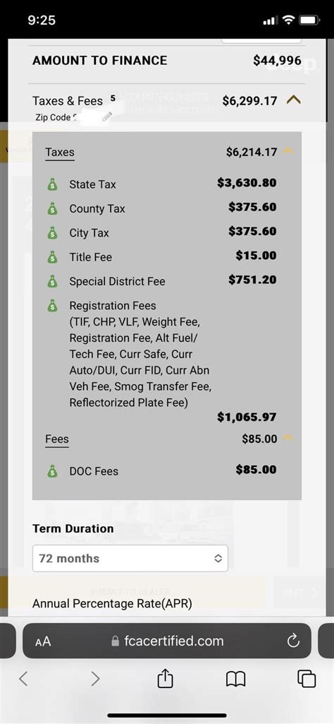 Are The Tax Fees Legit I M In Los Angeles R Whatcarshouldibuy