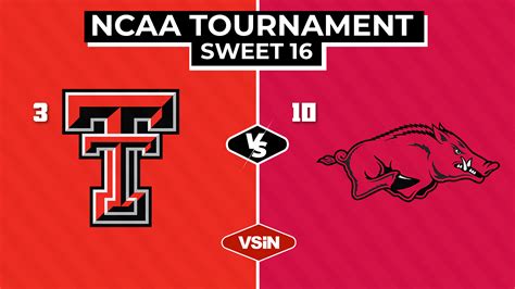 Arkansas Vs Texas Tech Prediction Odds Key Players For Ncaa Tournament Sweet 16