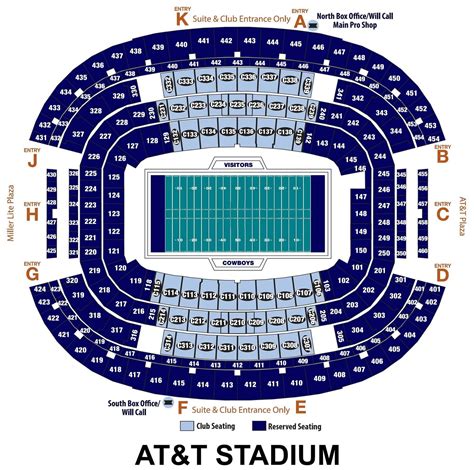 At Amp T Stadium Seating Chart With Rows And Seat Numbers 2024