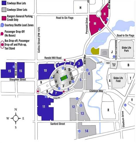Discover the Convenient Features of the at&t stadium parking map arlington
