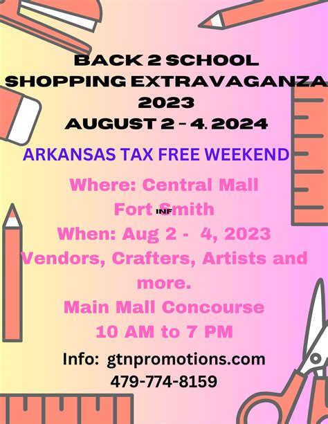 Back 2 School Shopping Extravaganza 2024 Arkansas Com