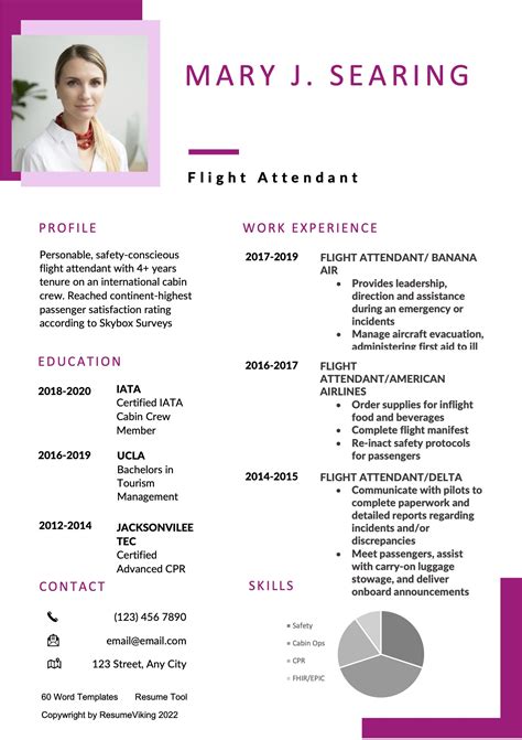 Best Flight Attendant Resume Examples And Templates For 2025 Resumebuilder Com Best Flight Attendant Resume Examples And Templates For 2025 Resumebuilder Com