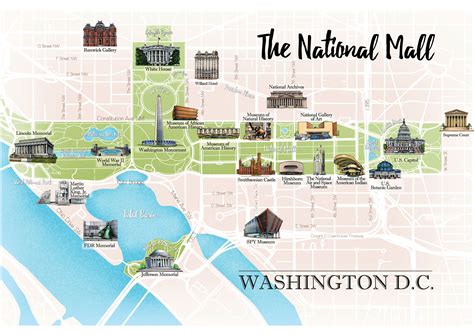 Beyond The National Mall Washington D C S Top Attractions Map Beyond The National Mall Washington D C S Top Attractions Map