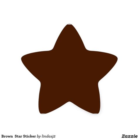 Brown Star Sticker Zazzle Com Star Stickers Print Stickers Stickers