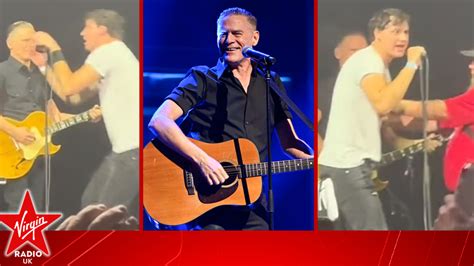 Bryan Adams Reacts As Fan Crashes Stage And Grabs Microphone Virgin Radio Uk Bryan Adams Reacts As Fan Crashes Stage And Grabs Microphone Virgin Radio Uk