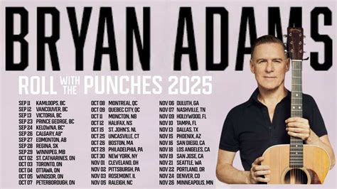 Bryan Adams Tour Dates 2025 Maya Fontes