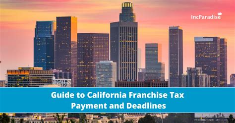 California Franchise Tax Payment