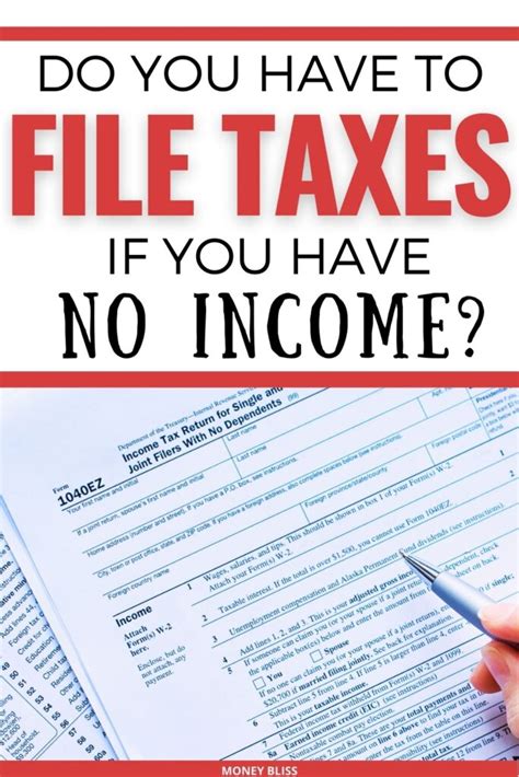 Can I File Taxes With No Income