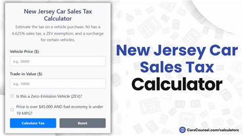 Car Sales Tax In New Jersey