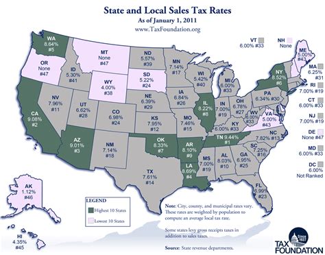 Carpe Diem Tax Foundation Map Of State And Local Tax Rates