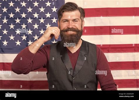 Celebration Of Freedom Cultural Identity American Man Celebrate Holiday Patriotic Speech