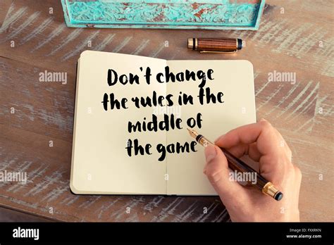 Changing The Rules In The Middle Of The Game