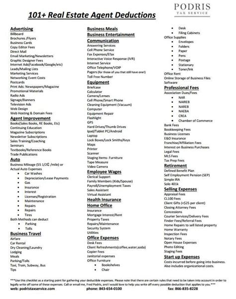 Cheat Sheet Of 100 Legal Tax Deductions For Real Estate Agents Cheat Sheet Of 100 Legal Tax Deductions For Real Estate Agents