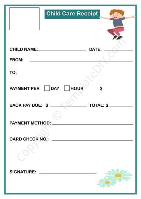 Child Care Tax Receipt And Statements Guide Templates