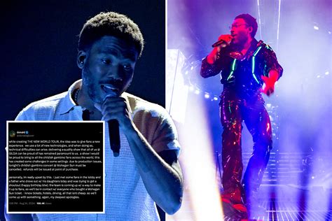 Childish Gambino Abruptly Cancels Major Tour Date As Star Is Really Upset And Reveals Reason In Fuming Statement The Us Sun