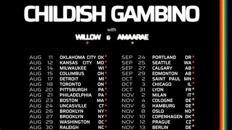 Childish Gambino Tour