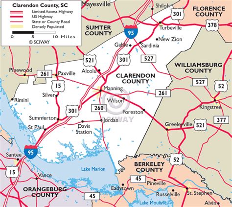 Clarendon County Sc Map