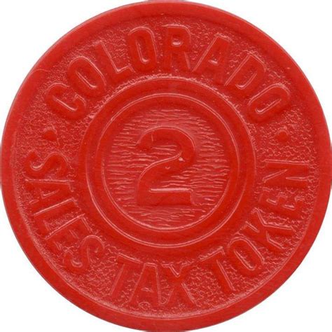 Colorado Sales Tax 2 Token Red Ebay Colorado Sales Tax 2 Token Red Ebay