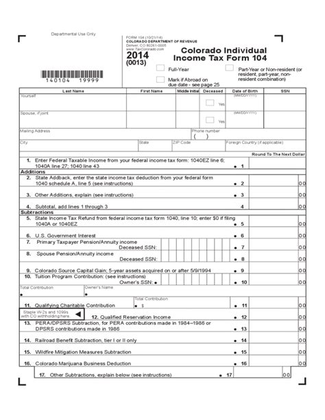 Colorado Tax Forms