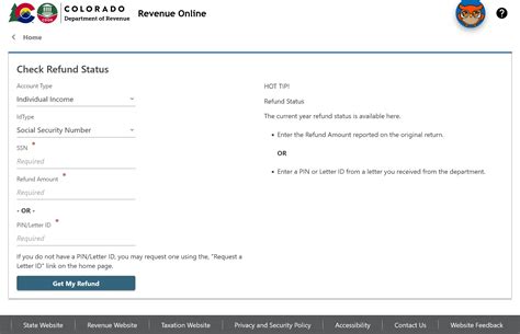 Colorado Tax Return Status